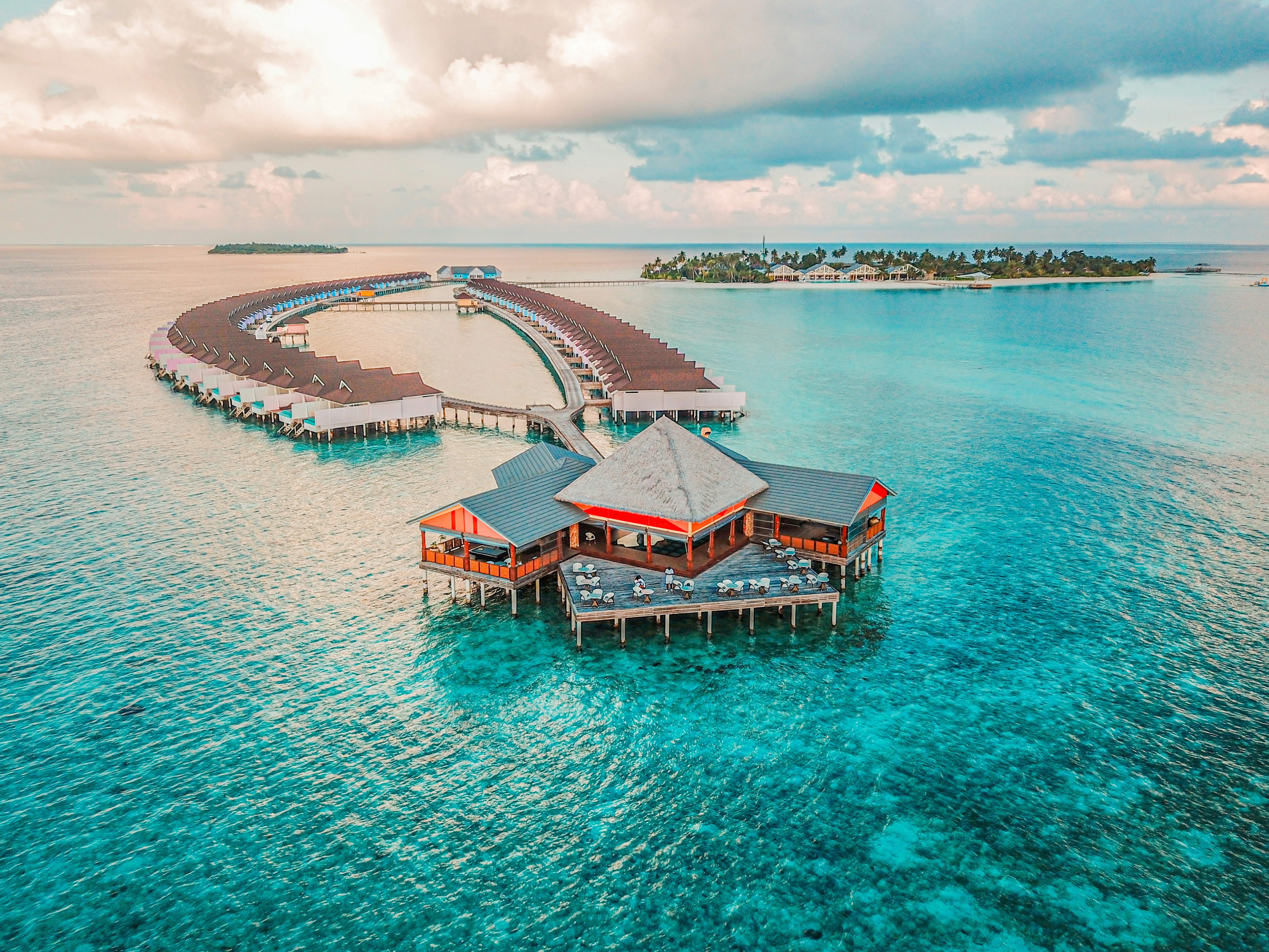 Overwater villas in Maldives